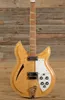 381 12 strun V69 Maple glo Semi Hollow Body naturalna gitara elektryczna szachownica wiążąca, trójkątna wkładka, szyjka typu Sandwich, Vintage tunery