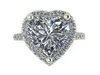 Fashion romantic 925 standard Sterling Silver Diamond Engagement Engagement Ring Princess ring love diamond ring 6-10