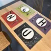 Yıkanabilir Placemats Yemek Masası Mat Isı Yalıtım Leke Dayanıklı Dokuma Vinil Mutfak Masası Placemat Yemeği Tabak Pedi