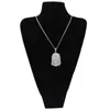 Mode Hip Hop Halsband Smycken Iced Out Juses Piece Pendant Halsband 3mm * 24inch Gold Cuban Chain