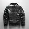 black sheepskin leather jackets men warm down leather jackets for sale keep warm genuine leather down jackets