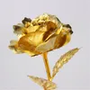 Rosa chapada en oro de 24 quilates a la moda, regalos creativos que duran para siempre, rosa para la boda del amante, Navidad, regalo del día de San Valentín, decoración del hogar, flor