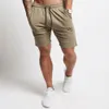 2018 hommes coton shorts mollet-longueur gymnases Fitness musculation décontracté Joggers entraînement marque sport pantalons courts pantalons de survêtement