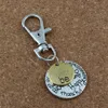 Be Happy Strong Thankfull Charm con chiusura a moschettone 50 pezzi / lotto vendita gioielli in argento antico fai da te A-175297L