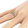 Zirconia Bloem Zonnebloem Ring cluster Gouden Diamanten verlovingsringen voor dames Mode-sieraden