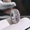 Victoria Wieck Vecalon Bijoux de luxe étincelants en argent sterling 925 pavé minuscule saphir blanc CZ diamant chaîne de mariage pour femmes Rotata6500548