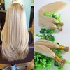 I-tip Extensions de Cheveux Humains Brésiliens Blond Clair 100Strands 100gram 24 # Extensions de Cheveux Humains Bâton de Kératine Droite