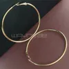 Boucles d'oreilles créoles élégantes remplies d'or 18 carats 18 carats pour femmes et filles E173