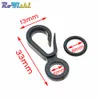 100 st/Lot Black Plastic Snap Hooks With O Ring For Bag Belt Rems Speckla ryggsäckplaggstillbehör