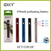 ECT COS DC 450mah usb passthrough 가변 전압 예열 배터리 3.3V-3.6V-4.0V vape 카트리지 용 전자 담배