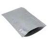 50Pcs 15x22cm Clear Silver Stand Up Foil Aluminum Food Storage Bags Mylar Foil Recycled Leakproof Pouches Heat Seal Zipper Packin267O