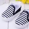 Babyjongen eerste wandelaars mode gestreepte canvas baby schoenen