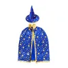 7 Colors New Fashion Cute Halloween five-pointed star costumes Wizard Witch Hat Party Cosplay Props Clear Hats for Kids Clacks