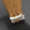 # 27 Honey blonde tejp hårförlängningar 40 stycken rakt 100g brasiliansk hårband PU hud väftband i mänskliga hårförlängningar