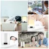 Colorful LED Light Bluetooth Speaker Portable Wireless Stereo Speakers Sound Box Hand-free TF Alarm Clock White