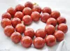 Natural 1012Pretty Red Grass Coral Round Beads Halsband 18quot9793786