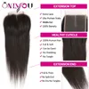 Braziliaanse Straight Virgin Human Hair Bundels 3 Bundels met 4x4 Top Vetersluiting Goedkope Wet Weave Remy Human Hair Extensions Drop Shipping