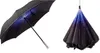 6 Cor Novo Design LED Invertido Reversa de Viagem Guarda-chuva Carros Aviso com Lanterna para a Noite Presentes Seguros Flash Umbrella DHL FEDEX Livre