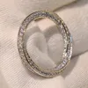 Mignon Victoria Wieck bijoux de luxe 925 en argent sterling Corss bande pavé blanc saphir CZ diamant femmes bagues de fête de mariage pour Lov284I