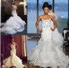Новые африканские свадебные платья русалки плюс размер Бринг Хрустальный Корт Корд Корт Свадебные платья Организание оборки.