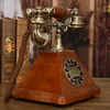 Europese antieke massieve houten telefoon vaste lijn retro fashion creatieve Amerikaanse huis vaste lijn om de telefoon weer te geven