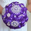 Gorgeous Bridal bouquets High Quality Sparkling Crystal Wedding Bouquet Wedding Accessories Ivory Champagne Flowers Purple.Red,Pink