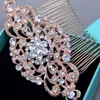 Vintage Style Bridal Rhinestone Hair Comb Wedding Crystal Gold Silver Headpieces New Arrival Blingbling Bridal Accessories6626528