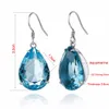 Ethnische lange Dangelohrringe erzeugt Aquamarine Stone handgefertigtes Erklärung Ohrring für Frauen 925 Silberschmuck Ohr Drops9328498