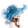 FS 9 colori moda cappelli estivi da sole per le donne eleganti laide cappello vintage tesa larga larga con grande fiore33385693332650