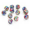 20 adet / grup 10mm Shamballa Kil Kristal Disko Topu Boncuk Shamballa DIY Boncuk Takı Yapımı Moda Takı için 20 Renkler