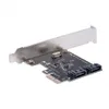 Livraison gratuite Carte d'extension PCI-E PCI Express vers SATA 3.0 avec support Cartes d'adaptateur d'extension SATA III 6 Gbps à 2 ports pour châssis d'ordinateur