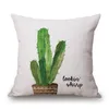 new designs 2018 cushion cover green cactus decoration quotes chaise chair throw pillow case 45cm square almofada plant cojines