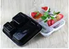 US AU Mikrowelle, umweltfreundliche Lebensmittelbehälter, 3 Fächer, Einweg-Lunch-Bento-Box, schwarz, Meal Prep 1000 ml