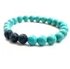 DHL Lava Rock Perles Bracelets 8 mm Mode Pierre Naturelle Charme Bijoux Pierre Intempérie Poignets Bracelets 2 Styles Turquoise Bracelet