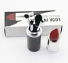 2018 M Make-Up Look In Een doos Basic Brush Make-Up Borstel met Grote Lippenstift Vorm Houder 4 stuks make-up kwasten set6402096