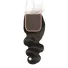 Cabelo virgem indiano vison inteiro 3 pacotes com fechamento de renda 5x5 extensões de cabelo onda corporal natural color3247866