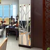 현대 미러 스타일 이동식 데칼 아트 벽화 벽 스티커 홈룸 DIY 장식 벽 스티커 아이 거울 트리 257r