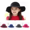 Verão Dobrável Grande Chapéu Vintage Mulheres Tentais Faux Lã Beach Hat Sun Hat