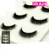 3D Mink Lashes 21 Styles Handmade Soft Thick Natural Long False Eyelashes Fake Eye Lash 3 Pairs Eye Extention High Quality