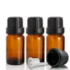 960 stcs/perceel 10 ml Amber Glass Flessen Groothandel Glassdruppeldlessen 10 ml met Euro -druppelaar voor etherische olie aromatherapie Cosmetische container