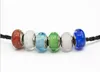 10 pçs 925 prata esterlina núcleo multicolorido murano lampwork contas de vidro charme grande buraco contas soltas para pulseira europeia colar1369742