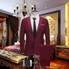 Luxus Herren Hochzeitsanzug Männliche Blazer Slim Fit Anzüge für Kostüm Business Formelle Party Arbeitskleidung (Jacke + Hose)