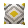 Желтый геометрический рисунок бросок подушка декоративные подушки для дивана автомобильный сиденья подушка подушка 45x45см домашний декор