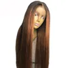 New Sexy Ombre Wig 20Inch 180 Density Glueless Blonde Straight Lace Front Wigs With Baby Hair Heat Resistant Synthetic Wigs For B2752995