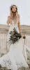 ثياب زفاف حوريات البحر الأنيقة بوهو الدانتيل ، فساتين الزفاف على الكتف