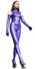 LINVME Dames Synthetische Latex Mouwloze Hoge Neck Zentai Cosplay Catsuit Rubber Bodysuit Jumpsuit Clubwear Body Pakken Lichamen