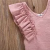 2018 Boutique Baby Ubrania Dzieci Dziewczynek Ruffles Kombinezon Kombinezony Little Girls Odzież Odzież Odzież Odzież Odzież dziewcząt