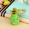 Fashion New Rhinestone Fruit pineapple watermelon Keychains Male Various Car Model Key Ring Car Hobbies Jewelry Crystal keychain