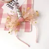 10pc PU Leather Gold Unicorn Horn Design Baby Haie Sticks Girls Big Size Bows Hair Bands Cute Kids Hairpins