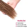 Brazilian Honey Blonde Kinky Curly Human Hair 3 Bundles Colored Brazilian 27# Blonde Curly Virgin Human Hair Weave Extensions